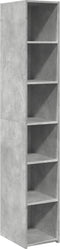 vidaXL - Hoge - kast - 30x41x185 - cm - bewerkt - hout - betongrijs