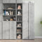 vidaXL - Hoge - kast - 30x41x185 - cm - bewerkt - hout - betongrijs