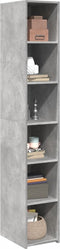 vidaXL - Hoge - kast - 30x41x185 - cm - bewerkt - hout - betongrijs