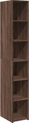 vidaXL - Hoge - kast - 30x41x185 - cm - bewerkt - hout - bruin - eikenkleurig