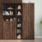 vidaXL - Hoge - kast - 30x41x185 - cm - bewerkt - hout - bruin - eikenkleurig