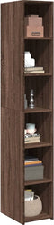 vidaXL - Hoge - kast - 30x41x185 - cm - bewerkt - hout - bruin - eikenkleurig