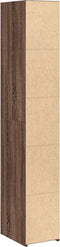 vidaXL - Hoge - kast - 30x41x185 - cm - bewerkt - hout - bruin - eikenkleurig