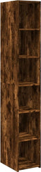 vidaXL - Hoge - kast - 30x41x185 - cm - bewerkt - hout - gerookt - eikenkleurig