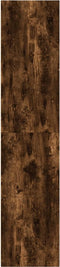 vidaXL - Hoge - kast - 30x41x185 - cm - bewerkt - hout - gerookt - eikenkleurig