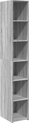 vidaXL - Hoge - kast - 30x41x185 - cm - bewerkt - hout - grijs - sonoma - eikenkleurig