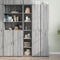 vidaXL - Hoge - kast - 30x41x185 - cm - bewerkt - hout - grijs - sonoma - eikenkleurig