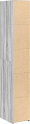 vidaXL - Hoge - kast - 30x41x185 - cm - bewerkt - hout - grijs - sonoma - eikenkleurig