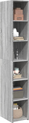 vidaXL - Hoge - kast - 30x41x185 - cm - bewerkt - hout - grijs - sonoma - eikenkleurig