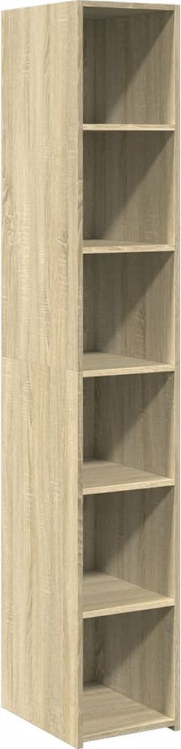 vidaXL - Hoge - kast - 30x41x185 - cm - bewerkt - hout - sonoma - eikenkleurig