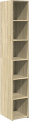 vidaXL - Hoge - kast - 30x41x185 - cm - bewerkt - hout - sonoma - eikenkleurig
