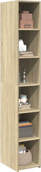 vidaXL - Hoge - kast - 30x41x185 - cm - bewerkt - hout - sonoma - eikenkleurig