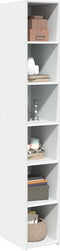 vidaXL - Hoge - kast - 30x41x185 - cm - bewerkt - hout - wit