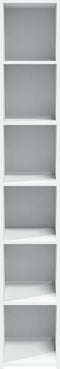 vidaXL - Hoge - kast - 30x41x185 - cm - bewerkt - hout - wit