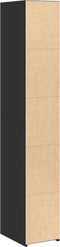 vidaXL - Hoge - kast - 30x41x185 - cm - bewerkt - hout - zwart