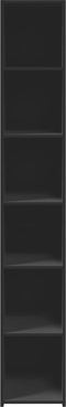 vidaXL - Hoge - kast - 30x41x185 - cm - bewerkt - hout - zwart