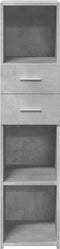 vidaXL - Hoge - kast - 30x42,5x124 - cm - bewerkt - hout - betongrijs