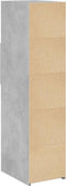 vidaXL - Hoge - kast - 30x42,5x124 - cm - bewerkt - hout - betongrijs