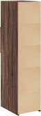vidaXL - Hoge - kast - 30x42,5x124 - cm - bewerkt - hout - bruin - eikenkleurig