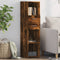 vidaXL - Hoge - kast - 30x42,5x124 - cm - bewerkt - hout - gerookt - eikenkleurig
