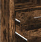 vidaXL - Hoge - kast - 30x42,5x124 - cm - bewerkt - hout - gerookt - eikenkleurig