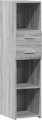 vidaXL - Hoge - kast - 30x42,5x124 - cm - bewerkt - hout - grijs - sonoma - eikenkleur