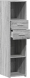 vidaXL - Hoge - kast - 30x42,5x124 - cm - bewerkt - hout - grijs - sonoma - eikenkleur