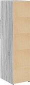 vidaXL - Hoge - kast - 30x42,5x124 - cm - bewerkt - hout - grijs - sonoma - eikenkleur
