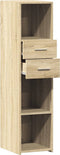 vidaXL - Hoge - kast - 30x42,5x124 - cm - bewerkt - hout - sonoma - eikenkleurig