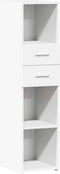 vidaXL - Hoge - kast - 30x42,5x124 - cm - bewerkt - hout - wit