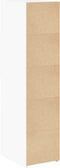vidaXL - Hoge - kast - 30x42,5x124 - cm - bewerkt - hout - wit