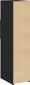 vidaXL - Hoge - kast - 30x42,5x124 - cm - bewerkt - hout - zwart