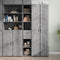 vidaXL - Hoge - kast - 30x42,5x185 - cm - bewerkt - hout - betongrijs