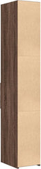 vidaXL - Hoge - kast - 30x42,5x185 - cm - bewerkt - hout - bruin - eikenkleurig