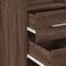 vidaXL - Hoge - kast - 30x42,5x185 - cm - bewerkt - hout - bruin - eikenkleurig