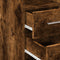 vidaXL - Hoge - kast - 30x42,5x185 - cm - bewerkt - hout - gerookt - eikenkleurig