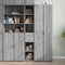 vidaXL - Hoge - kast - 30x42,5x185 - cm - bewerkt - hout - grijs - sonoma - eikenkleur