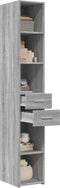 vidaXL - Hoge - kast - 30x42,5x185 - cm - bewerkt - hout - grijs - sonoma - eikenkleur