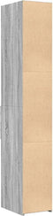 vidaXL - Hoge - kast - 30x42,5x185 - cm - bewerkt - hout - grijs - sonoma - eikenkleur