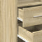 vidaXL - Hoge - kast - 30x42,5x185 - cm - bewerkt - hout - sonoma - eikenkleurig