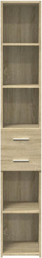 vidaXL - Hoge - kast - 30x42,5x185 - cm - bewerkt - hout - sonoma - eikenkleurig