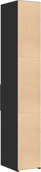 vidaXL - Hoge - kast - 30x42,5x185 - cm - bewerkt - hout - zwart