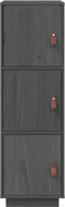 vidaXL - Hoge - kast - 34x40x108,5 - cm - massief - grenenhout - grijs