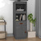 vidaXL - Hoge - kast - 34x40x108,5 - cm - massief - grenenhout - grijs
