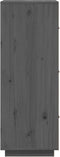 vidaXL - Hoge - kast - 34x40x108,5 - cm - massief - grenenhout - grijs