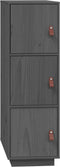 vidaXL - Hoge - kast - 34x40x108,5 - cm - massief - grenenhout - grijs