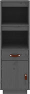 vidaXL - Hoge - kast - 34x40x108,5 - cm - massief - grenenhout - grijs