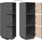vidaXL - Hoge - kast - 34x40x108,5 - cm - massief - grenenhout - grijs