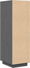 vidaXL - Hoge - kast - 34x40x108,5 - cm - massief - grenenhout - grijs