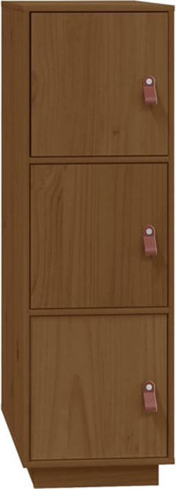 vidaXL - Hoge - kast - 34x40x108,5 - cm - massief - grenenhout - honingbruin
